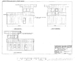 Northern Pacific Engineering Drawing, Yard Office at Stacy Street Hub, Seattle, Washington, 1985