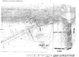 Plat Map of Northern Pacific Facilities at Walair, Washington, undated