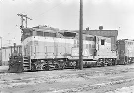 Burlington Northern diesel locomotive 1799 at Tacoma, Washington in 1970.