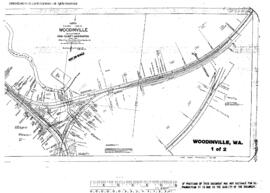 Plat Map of Northern Pacific Facilities at Woodinville, Washington, 1908