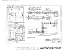Great Northern Engineering Drawing, Engine House at South Klamath, Oregon, 1956