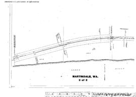 Plat Map of Spokane, Portland, and Seattle Railway Facilities at Martindale, Washington, 1915