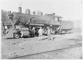 Northern Pacific steam locomotive 1364 at Gate, Washington, circa 1904.