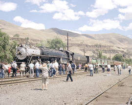 Spokane, Portland & Seattle Railway steam locomotive number 700 at Wishram, Washington in 1990.