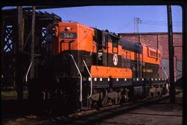 Great Northern Diesel Locomotive 560 at Superior, Wisconsin, 1969