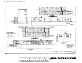 Northern Pacific Engineering Drawing, Yard Office at Missoula, Montana, 1967