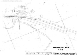 Plat Map of Milwaukee Road Facilities at Hanover, Montana, 1945