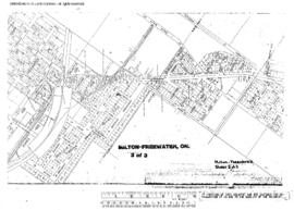 Plat Map of Walla Walla Valley Railroad, Northern Pacific Facilities at Milton-Freewater, Oregon,...