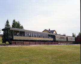 Heritage Park Historical Village passenger car at Calgary, Alberta in August 1990.