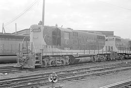 Burlington Northern diesel locomotive 1941 at Minneapolis, Minnesota in 1973.