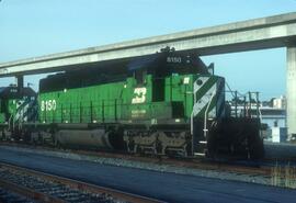 Burlington Northern 8150 at Vancouver, British Columbia in 1992.