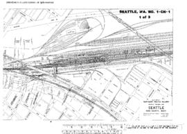 Plat Map of Northern Pacific Facilities at Seattle, Washington, 1947