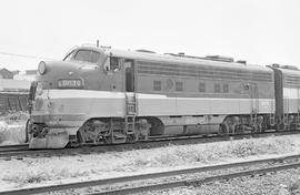 Burlington Northern diesel locomotive 9816 in 1971.