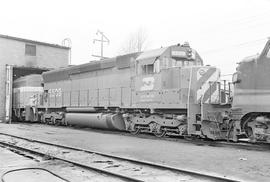 Burlington Northern diesel locomotive 6509 at Auburn, Washington in 1971.