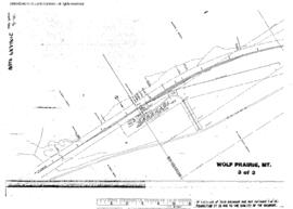 Plat Map of Great Northern Facilities at Wolf Prairie, Montana, 1973