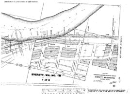 Plat Map of Great Northern, Northern Pacific Facilities at Everett, Washington, 1918