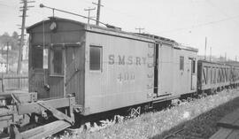 Seattle Municipal Railway Number 400 at the Georgetown carbarn, Seattle, Washington, 1939.