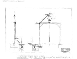 Northern Pacific Engineering Drawing, Sand Facilities at Billings, Montana, 1957