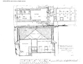 Northern Pacific Engineering Drawing, Depot at Hoquiam, Washington, 1951