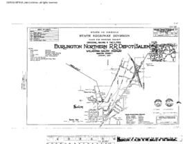Spokane, Portland, and Seattle Railway Engineering Drawing, Depot, Office and Freight Warehouse a...