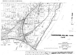 Plat Map of Spokane, Portland, and Seattle Railway Facilities at Vancouver, Washington, 1954