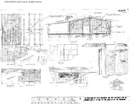 Northern Pacific Engineering Drawing, Frame Warehouse at Packing Shed at Kennewick, Washington, 1942
