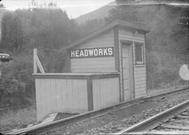 Northern Pacific station at Headworks, Washington, circa 1944.