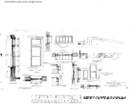 Northern Pacific Engineering Drawing, Depot at Pullman, Washington, 1916