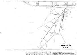 Plat Map of Oregon Trunk Facilities at Madras, Oregon, 1950