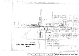 Plat Map of Oregon Electric Railroad Facilities at Junction City, Oregon, 1947
