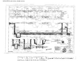 Great Northern Engineering Drawing, Coach Repair Building - King Street at Seattle, Washington, 1956