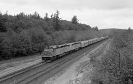 Amtrak diesel locomotive 538 at Kanaskat, Washington on June 5, 1975.