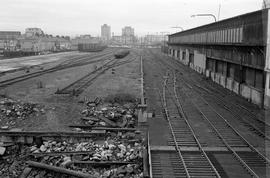 Burlington Northern Santa Fe Railway yard at Vancouver, British Columbia, on January 27, 1976.