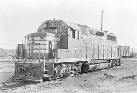 Burlington Northern diesel locomotive 2532 at Tacoma, Washington in 1971.