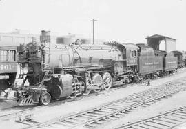 Northern Pacific steam locomotive 1846 at Brainerd, Minnesota, in 1952.