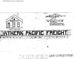 Northern Pacific Engineering Drawing, Freight House at Toppenish, Washington, undated