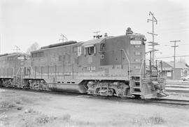 Burlington Northern diesel locomotive 1888 at Auburn, Washington in 1971.