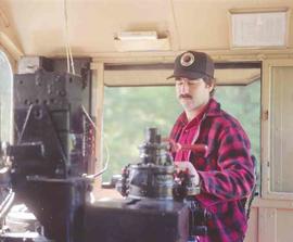 Lewis & Clark Railway Railroad Crew at Moulton Falls, Washington in October, 1988.