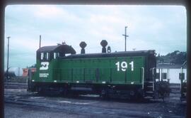 Burlington Northern 191 at Tacoma, Washington in 1979.