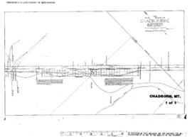 Plat Map of Northern Pacific Facilities at Chadborn, Montana, 1909