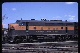 Great Northern Diesel Locomotive 366C at Saint Paul, Minnesota, 1967