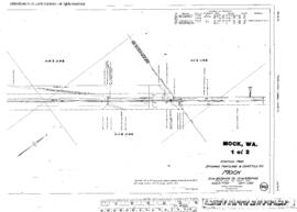 Plat Map of Spokane, Portland, and Seattle Railway Facilities at Mock, Washington, 1915