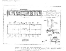 Great Northern Engineering Drawing, Crew Housing Units at Glasgow, Montana, 1974