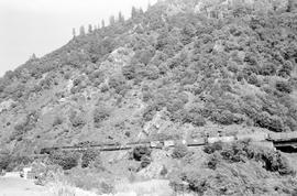 Western Pacific Railroad diesel locomotive in California on August 19, 1977.