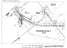 Plat Map of Great Northern Facilities at Williston, North Dakota, 1961