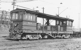 Seattle Municipal Railway Number 413 at the North Seattle carbarn, Seattle, Washington, 1941.