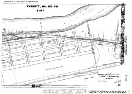 Plat Map of Great Northern, Northern Pacific Facilities at Everett, Washington, 1918