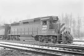 Burlington Northern diesel locomotive 2224 at Tacoma, Washington in 1971.