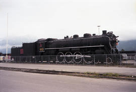 Canadian National Railway Company steam locomotive 6015 at Jasper, Alberta on September 14, 1986.