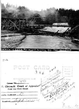 Columbia and Puget Sound Railroad bridge at Maple Valley, Washington, in 1911.